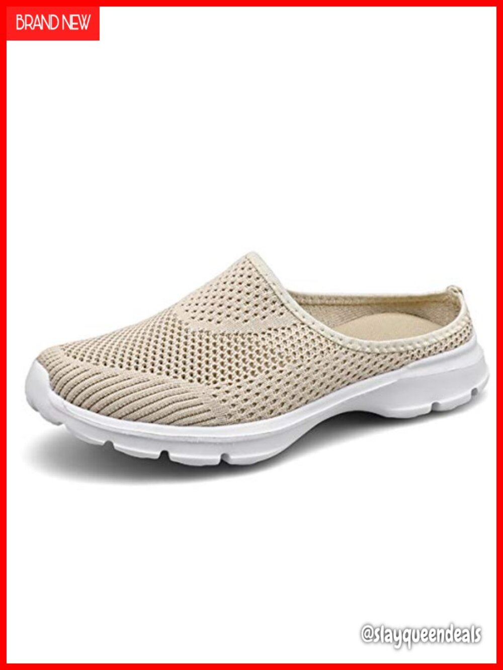 Womens Breathable Mesh Walking Mules Slip On Sneakers Closed Toe